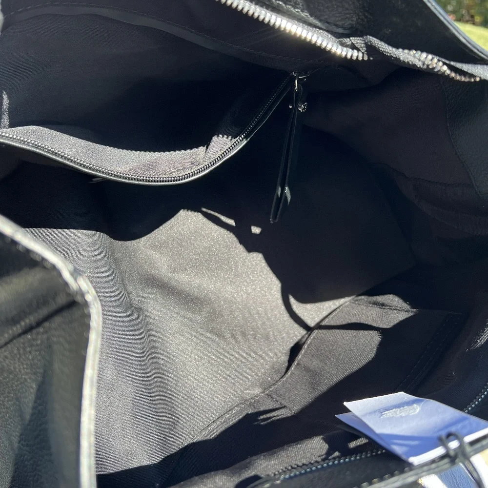 Gianni Chiarini Bag Borsa a Spalla Dorotea Black Leather Large Tote NWT w Flaw - Picture 6 of 8